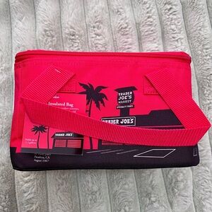 Trader Joe’s mini insulated Tote Bag - Red and Black